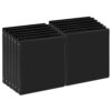 SUQJOY 0.5 Inch Black 3 Ring Binders 12 Pack, Slim Clear View Binder with 2 Interior Pockets, 1/2 Inch Round Ring Holds 100 Sheets of 8.5" x 11" Paper for School, Office, Meetings & Projects