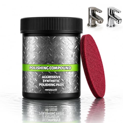 Surface Restoration Polish with Pad, Multi-Surface Scratch Remover, Polishing & Surface Protection for Leather Wood Marble Countertop Refrigerators & Cookware Ovens Sinks (1 PC)