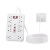 Surge Protector Power Strip Extension Cord Socket 10-Position USB Plug Board 2500W