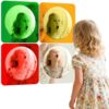 Suteng 4 Pieces Sensory Wall Mirror, Scandinavian Natural Decor Acrylic Bubble Mirror, Bohemian Wall Decoration Sensory Toys Interior Design for Classroom Home Living Room Bedroom(10 x 10 Inch)