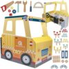 Svan Wooden Construction Truck Playset, 60+ Piece Pretend Workbench Toy