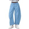 Sweat Pants for Women Soft Lounge Elastic Waist Wide Leg Yoga Trousers