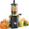 Sweetcrispy Cold Press Juicer Machines, Masticating Juicer with High Juice Yield, Reverse Function, Stops Oxidation and Easy to Clean for Vegetables & Fruits