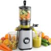 Sweetcrispy Cold Press Juicer Machines, Masticating Juicer with High Juice Yield, Reverse Function, Stops Oxidation and Easy to Clean for Vegetables & Fruits