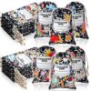 Sweetude 36 Pcs Teacher Survival Kit Gift Bags 4 x 6 Composition Notebook Drawstring Bag for Teacher Student Welcome Back to School Gift Bag in Bulk First Day of School Classroom Party Favor (Marble)