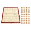 SWETRACE Foldable Wooden Chinese Chess Board with Built-in Storage Box, Portable Xiangqi Travel Set for Adults, Sturdy Wood Material, Compact Design for Outdoors and Storage