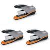 Swingline Stapler, 70 Sheet Capacity, Optima 70, Jam Free, Reduced Effort, Soft Grip, Metal, Silver, Black and Orange (87870) (Pack of 3)
