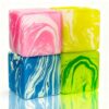 Swirl Fidget Toy Stress Cube: 4 Pack Ice Cube Squishy Fidget Toys | Sensory Toys Stress Balls Filled with Thick Substance for Anxiety Stress Relief, Fidgets Cube for Adults Kids Children Teens