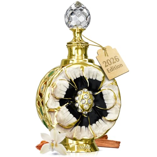 Swiss Arabian Layali Noir Perfume Oil – Luxury Arabic Attar from Dubai with Cognac, Vanilla & Tonka – Long-Lasting Alcohol-Free Fragrance for Women – Rich Oriental Parfum (0.5 oz)