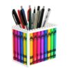 SXZVVBN colored crayons Building Block Office Desk Organizer