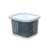 Synvexor Food Storage Containers with Strainer,3-Pack Berry Keeper Bins for Fridge,Airtight Produce Saver for Vegetables Fruit Meat,Dishwasher Microwave Safe,Stackable Freshness Organizer