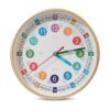 SYOYUEX Learning Time 8 Inch Wall Clock for Kids,Non-Ticking Kids Colorful Clock,Silent Wall Clock Decorative for Kids Room ，School Classroom (Rose Gold, 8 inches)
