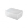 Syyavrrta 1-Pack Clear Stackable Storage Bin with Lid, PP Plastic Container for Pantry and Fridge Organization