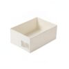 Syyavrrta 12.6 x 9.1 x 5.1 Inch Foldable Cotton Linen Drawer Organizer with PP Support Board for Socks and Underwear Storage