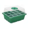 Syyavrrta 1 Pack 12 Cell Seedling Starter Tray, PET Plastic Germination Kit with Drainage for Indoor Herb and Vegetable Gardening