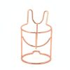 Syyavrrta Bathroom Vanity & Sink Edge Organizer, Metal Makeup Sponge Holder Stand for Beauty Blenders, Compact Storage Rack in Rose Gold, 4.7 x 3.1 x 5.9 Inches