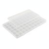 Syyavrrta Clear Plastic Storage Box with 60 Compartments, Slim Organizer for Small Parts and Craft Supplies, Fits in Drawers