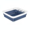 Syyavrrta Dish Drying Rack, Foldable Over-Sink Drainer with Collapsible Frame for Small Kitchens, PP & TPR Construction, 16.5 x 7.1 x 4.7 Inches