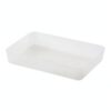 Syyavrrta Durable PP Plastic Drawer Organizer Bin, Modular Storage Box for Office Desk and Vanity, White Finish (1 Piece)