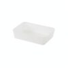 Syyavrrta Durable PP Plastic Drawer Organizer Bin, Modular Storage Box for Office Desk and Vanity, White Finish (1 Piece)