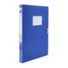 Syyavrrta Durable PP Plastic File Box for Letter & A4 Documents, Clear Storage Bin with Lid for Office Organization