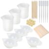 Syyavrrta Epoxy Resin Crafts, 43-Piece Silicone Mixing Tool Kit for Jewelry Making and DIY Art