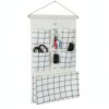 Syyavrrta Fits Standard Interior Doors: Cotton Fabric Over-the-Door Organizer for Accessories, Soft Hanging Storage Bag, 13 x 3.3 in (1 Pack)