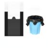 Syyavrrta HDPE Vest-Style Trash Bags with Handles, Black Garbage Liners for Kitchen & Office Waste Disposal, 50 Count