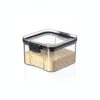 Syyavrrta Home Organizers Square Storage Jar, 15.5 fl oz PP Plastic Container with Lid for Pantry and Fridge, Stackable Design (1 Piece)