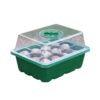 Syyavrrta Indoor Windowsill Gardening Setup: 3-Pack 12-Cell Seedling Starter Trays with 36 Soil Blocks, Compact PET Plastic Germination Kit for Home Growers