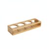 Syyavrrta Kitchen Counter Spice Organizer, Slim Bamboo Wood Seasoning Rack for Stove Side, 2-Inch Depth (1 Pack)