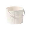 Syyavrrta Plastic Storage Bucket, Stackable PP Bin with Handle for Bathroom and Laundry Organization, 10.2 x 8.7 x 10.2 Inches