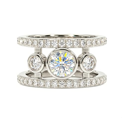 SZJCLTD 14K Gold Plated Jacket Ring Compatible with Oura Ring Gen 3/4– Premium Copper Metal Cover with Cubic Zirconia, Anti-Loss Snug Fit, Scratch & Impact Resistant (Silver, Size 7)