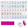 SZXWL American Mahjong Tile Set, 160 Rose Red Mah Jong Game Tiles with Tile Bag, Mahjong Travel Tiles Set, Western Mah Jongg, Majiang