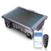 T2B Solar Pool Skimmer Robot with App & Remote, Automatic Surface Cleaner