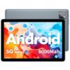 TAB11 10" Android Tablet, Gray Metal Frame, A523 Octa-Core, 1280*800 IPS HD Screen, 16GB(4+12 Virt)+128GB Storage, 1TB Expandable, 5G WiFi6, 8000mAh Battery, 2MP Front & 8MP Rear Cam for Work & Study