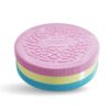 Taba Jelly Squishies Confetti Cookie - FuFu Squeeze Figure with Custom Decorations - Stretchy Sticky Novelty Collectible with Reusable Storage Pouch