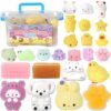 Taba Squishies Fidget Toys,24PCS Cute Ultra-Soft Stress Squeeze Toys Set