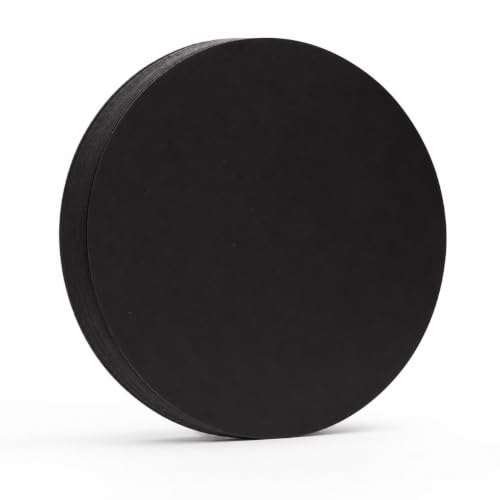 Tachiuwa Drawing Card Paper Round Art Paper Sheets Sketch Paper Craft Paper 200g Cardboard Smooth Texture For Clean Lines And Rigid Build Suitable for school, 33cm Black Cardboard 200g 25 sheets/pack
