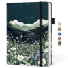 Taja Aesthetic Lined Journal for Women, Pretty 6" x 8" Notebook for Work & Note with 160 College Ruled Pages, Hardcover Leather Notebook for Journaling, Note Taking, Bible Study, Vallis Starlight