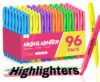 Taja Highlighters 96 Pack, 6 Assorted Colors, Bulk Pack Chisel Tip Marking Pens with Clean Ink, Suitable for School, Office, and Daily Use