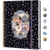 Taja Large Spiral Lined Journal for Women, 8.5" x 11" Notebooks for Work Collge Ruled, A4 Aesthetic Cute Journaling Notebooks for Writing, Plastic Cover, Wild Bouquet