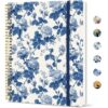 Taja Large Spiral Lined Journal for Women, 8.5" x 11" Notebooks for Work Collge Ruled, A4 Aesthetic Cute Journaling Notebooks for Writing, Plastic Cover, Porcelain Rose