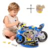 Take Apart Motorcycle Toy for Kids 3-5, Mechanic Toy DIY Repair Set with LED Lights, Real Engine Sounds & Spraying Exhaust - STEM Building Toys Engine Build Kit Birthday Gift for 3 4 5 6+ Year Old Boy