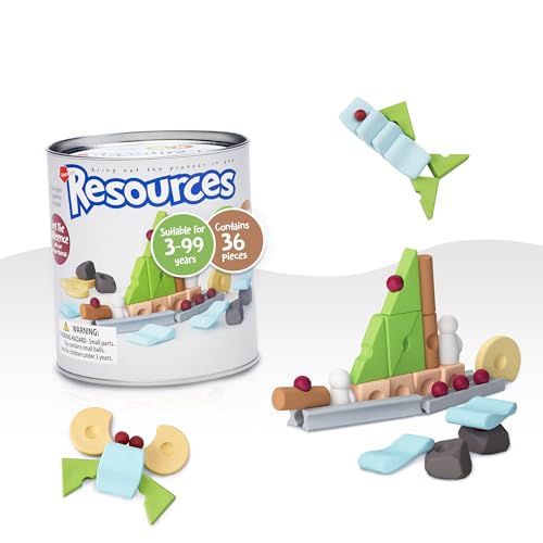 Taksa Toys Nature-Inspired Educational Unique STEM Toys Premium Stacking Blocks Preschool Resources for Kids Building Activities, Montessori Toys for 3 4 5 6 7+ Year Old Learning Game Fun Pack 36 Pcs