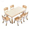 Takywep Adjustable Kids Table and 6 Chairs Preschool Activity Desk Set