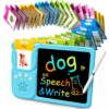 Talking Flash Cards for Toddlers Language Learning Sensory Educational Toys for Preschool Kids Speech Development with Drawing Tablet