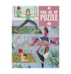 Talking Tables 500-piece Yoga Jigsaw Puzzle & Poster | Illustrated | Rainy Day, Fun at Home Activities, Birthday Present, Gifts for Her, Stretching, Exercise, Wellness, Wall Art