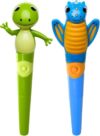 TalkTools Jiggler Oral Motor Tool for Kids - Oral Facial Massager, Sensory Awareness for Jaw & Lips, Calming Vibration for Speech & Feeding | Dragon & Frog, Set of 2