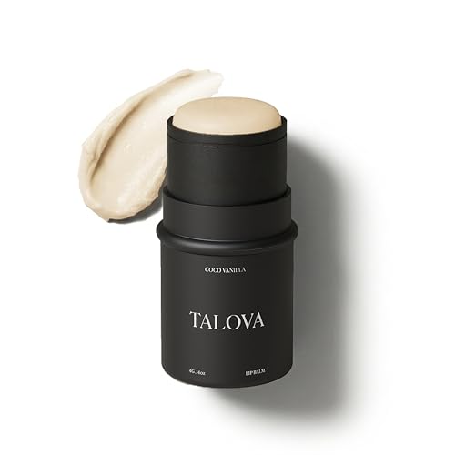 TALOVA - Grass-Fed Tallow Lip Balm, Lip Sleeping Mask, Overnight Moisturizer, Natural & Clean Moisturizing Lip Balm Vitamins A, D, E, & K, Nourishes and Smooths Dry & Chapped Lip (Coco Vanilla)